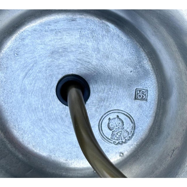 Italic Tavola Marinoni Candleholder Table Lamps in Pewter, Set of 2 For Sale - Image 13 of 15