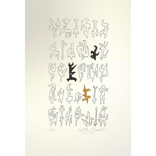 Leo Guida, Signs, Original Lithograph, 1970s For Sale
