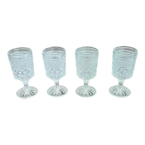 Vintage Wexford Claret Wine Glasses- Set of 4