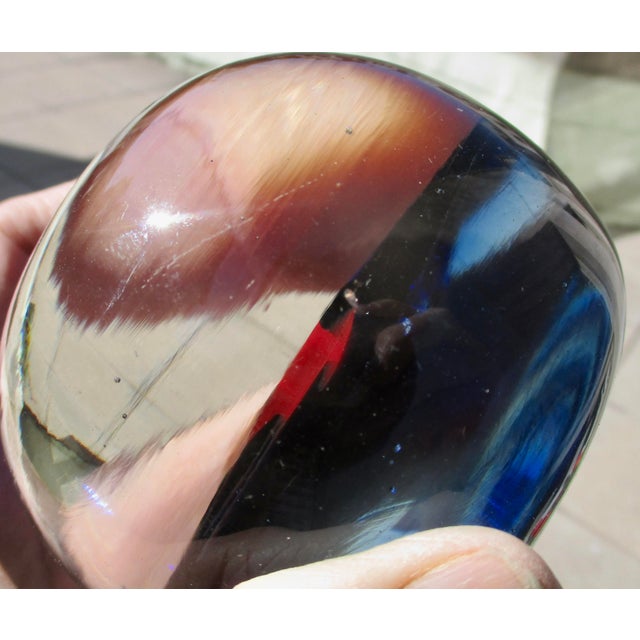 Late 20th Century Red Pony Into the Blue Glass Paper Weight For Sale - Image 5 of 11