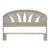 Vintage White Wicker Arched Queen Headboard Coastal Boho Hollywood Regency For Sale