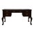 Hekman Furniture Solid Mahogany Traditional Chippendale Style 58" Writing Desk W. Tooled Leather Top For Sale