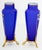 Art Nouveau Austrian Secessionist Cobalt Blue Glass Vases, Pair For Sale - Image 3 of 5