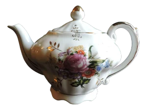 Vintage 1960s Montgomery Ward Japanese Porcelain Teapot Music Box