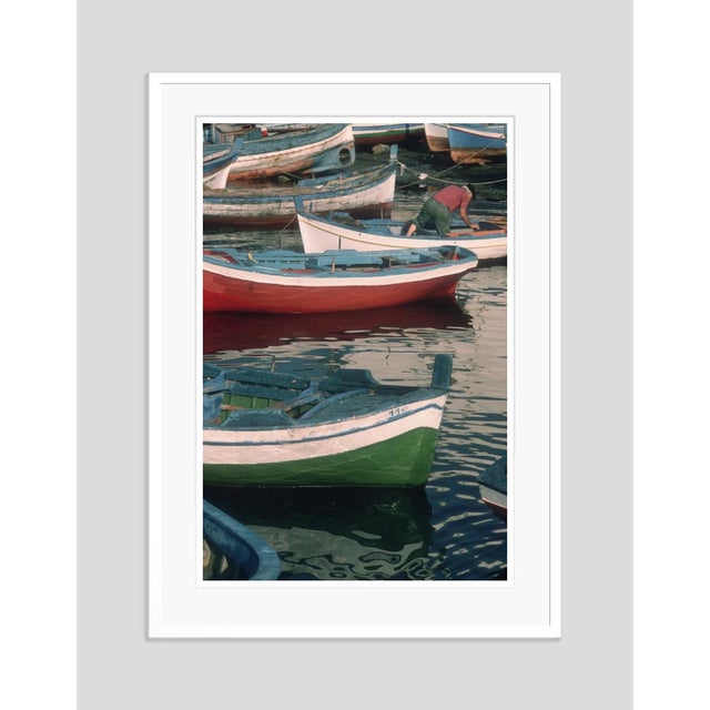 Modern Fishing Boats 1975 by Slim Aarons Framed C-Print For Sale - Image 3 of 3