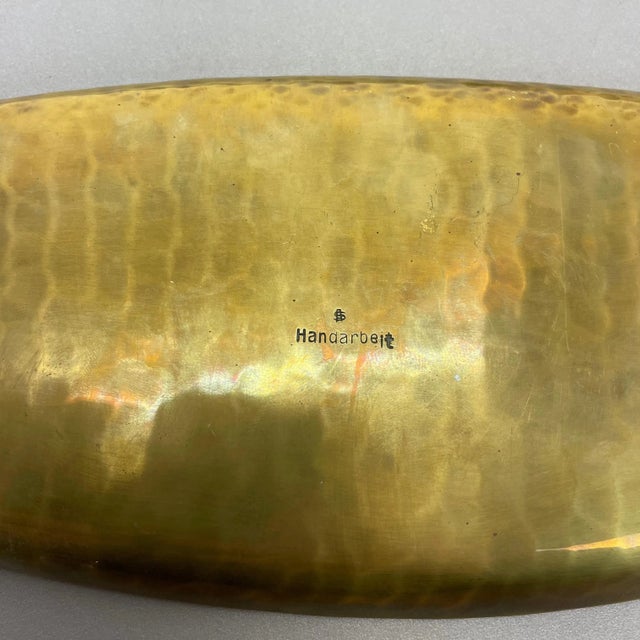 Large Brass Shell Plate, Auböck & Hagenauer Era, Germany, 1950s For Sale - Image 10 of 12