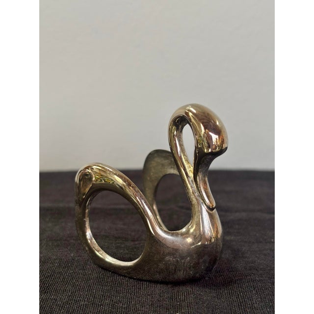 1990s 1990s Silver Swan Napkin Rings For Sale - Image 5 of 5