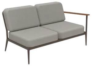 Nature Bronze Double Left Modular Sofa by Mowee