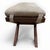 Contemporary Upholstered Custom Teak X-Form Bench For Sale - Image 3 of 5