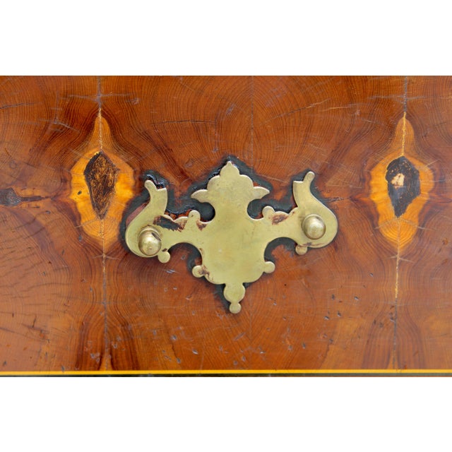 1950s Chippendale Revival Mahogany Highboy Chest on Stand With Satinwood Inlay & Ball-and-Claw Feet For Sale - Image 17 of 17