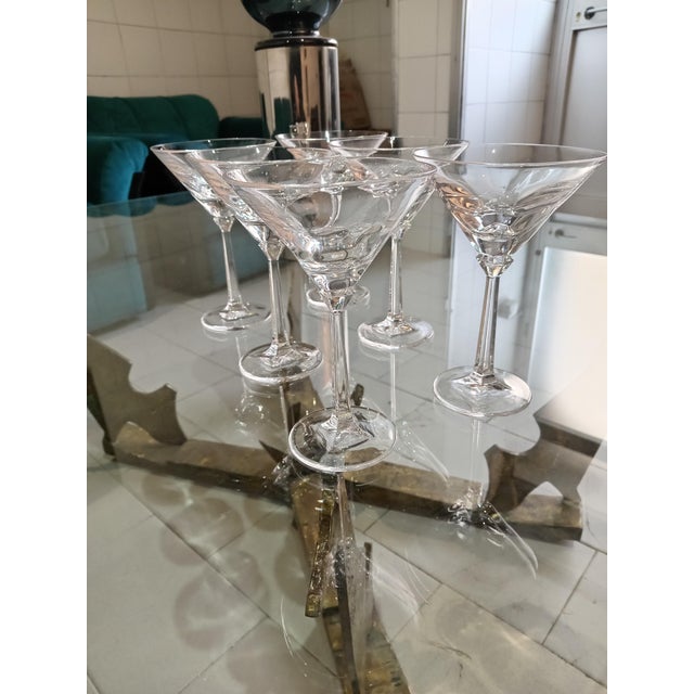 Censo Crystal Martini Glasses, 1980s, Set of 6 For Sale - Image 3 of 5