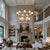 Brass Aloadecor Classic Large Warm Brass Two-Tier Chandelier With White Shades For Sale - Image 8 of 8
