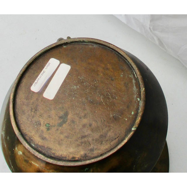 Bronze Japanese Archic Dragon Vase Edo Period For Sale - Image 8 of 10