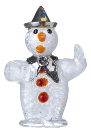 Snowman Figurine in Murano Crystal