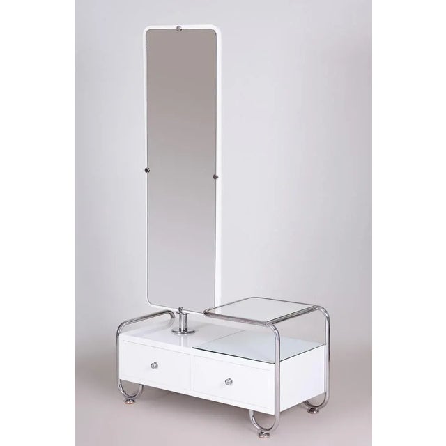 Glass Art Deco Dressing Mirror from Vichr a Spol, 1930s For Sale - Image 7 of 17