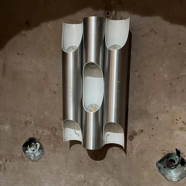 RAAK 1960s Fuga Metal Tubular Wall Sconce Maija Liisa Komulainen Raak Amsterdam For Sale - Image 4 of 7