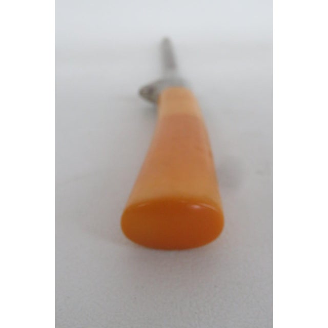 Mid 20th Century Knife Sharpening Steel Rod Mid Century Style Butterscotch Bakelite Handle 5100b For Sale - Image 5 of 10