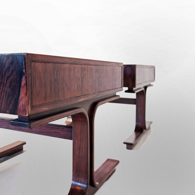 1950s Wooden Bedside Tables by G. Frattini for Bernini, 1950s, Set of 2 For Sale - Image 5 of 18