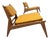 Vintage Lounge Chairs with Ottomans in Oak by Heinz Heger for PGH Annaberg Buchholz, 1960s, Set of 4 For Sale