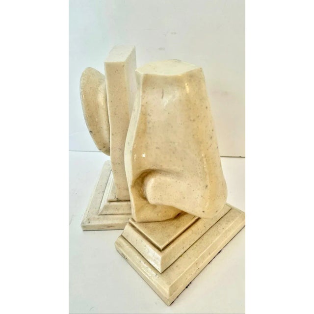 C2C Designs, Resin Based Sculptural Ear and Nose Bookend Set - A Pair For Sale - Image 12 of 13