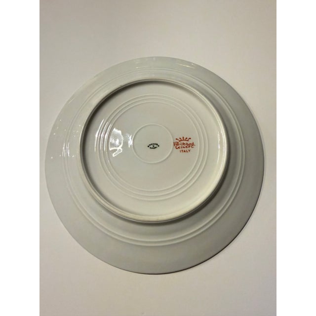 Mid 20th Century Richard Ginori Dessert or Salad Porcelain Plates With Gold Rims and Floral Design, Made in Italy - Set of 8 For Sale - Image 12 of 14