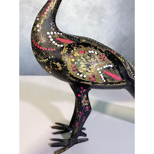 Metal Art Deco Metal Peacocks, 1920s-1940s, Set of 2 For Sale - Image 7 of 18