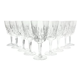 1980s Gorham “King Edward” Set of 9 Crystal Water Glasses For Sale
