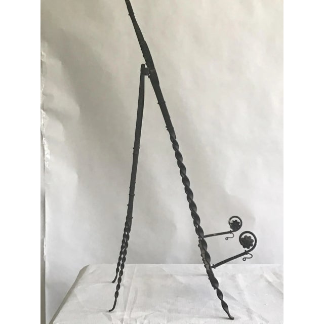 Metal 1960s Scrolled Iron Tabletop Easel For Sale - Image 7 of 12