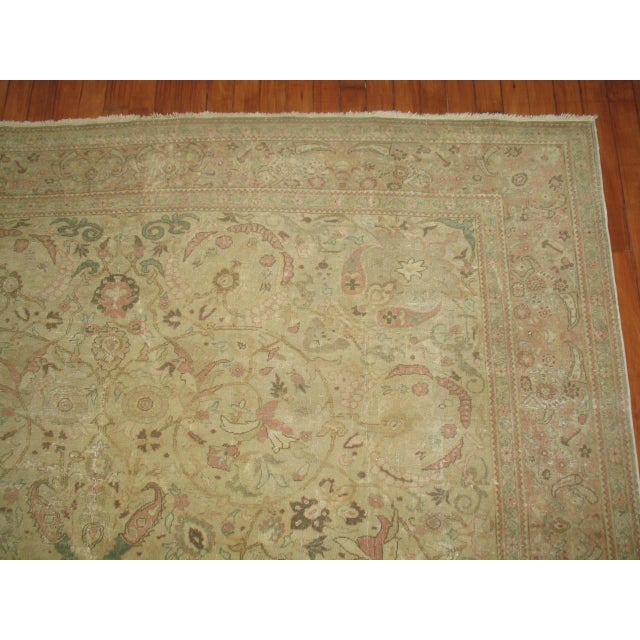 Contemporary Early 20th Century Neutral Hand Knotted Turkish Rug with Formal Design For Sale - Image 3 of 6