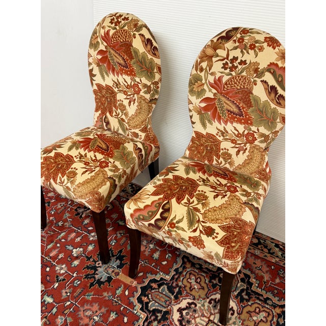 2010s Contemporary Floral Side Chairs, a Pair For Sale - Image 5 of 12