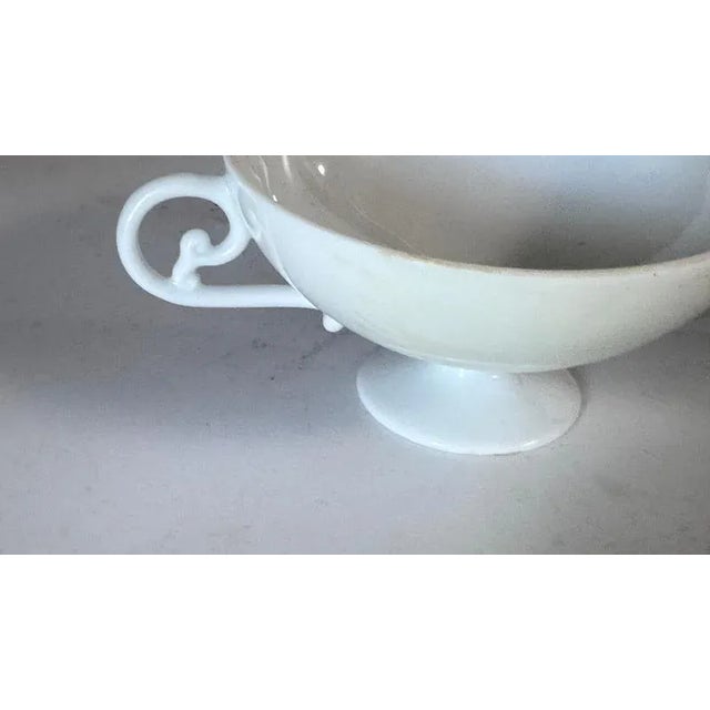 Gold Vintage Porcelain Coffee Cups in White from Limoges France, 1970s, Set of 10 For Sale - Image 8 of 13