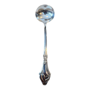 Antique Sterling Silver Webster Co. Floral Sauce Ladle. No Monogram. 5.25" High.