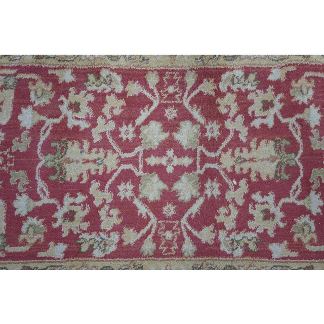 Ralph Lauren Turkish Red Beige Cross Weave Rug Runner Carpet Mat 47" For Sale - Image 11 of 13