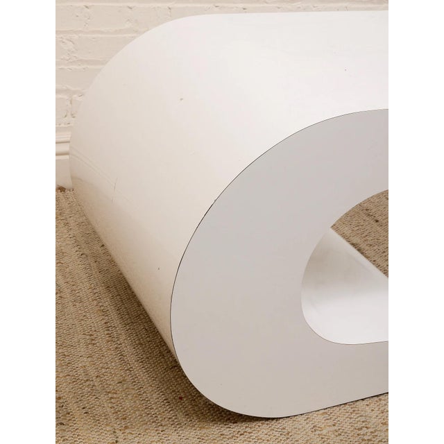 Mid-Century Modern Mid 20th Century Attributed Pierre Cardin White Waterfall Side Table For Sale - Image 3 of 6