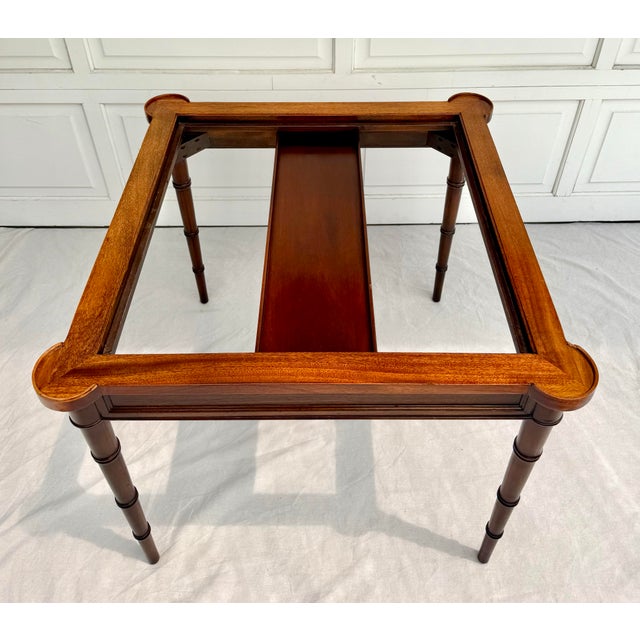 1967 Drexel Et Cetera Flip Top Faux Bamboo Game Table For Sale - Image 11 of 12