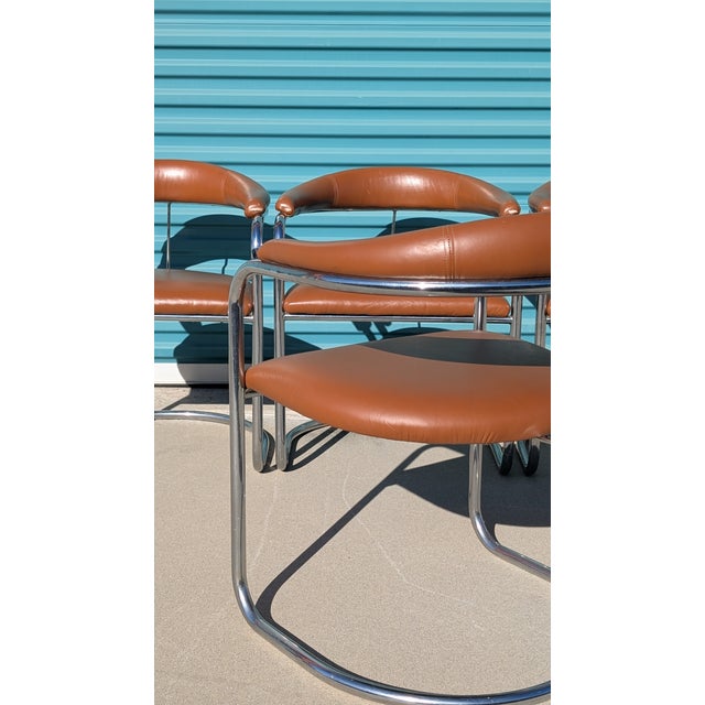 Mid Century Cantilevered Ss33 Dining Armchairs attributed to Anton Lorenz for Thonet, C1970s For Sale - Image 13 of 17