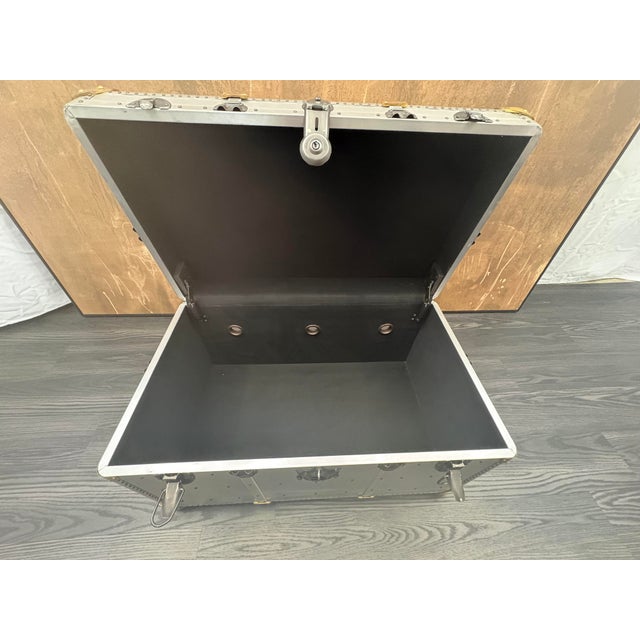 RH Restoration Hardware Vintage Porter's Trunk Vintage-Inspired Aluminum Storage Trunk ──────────── DESCRIPTION Inspired...