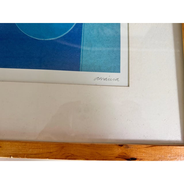 Paper Amaina, Midnight Moon: Blue Color USA, Print For Sale - Image 7 of 8