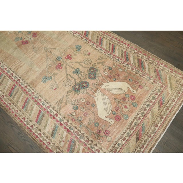 Pigeon Bird Camel Bidjar Rug no. j5244 For Sale - Image 9 of 10