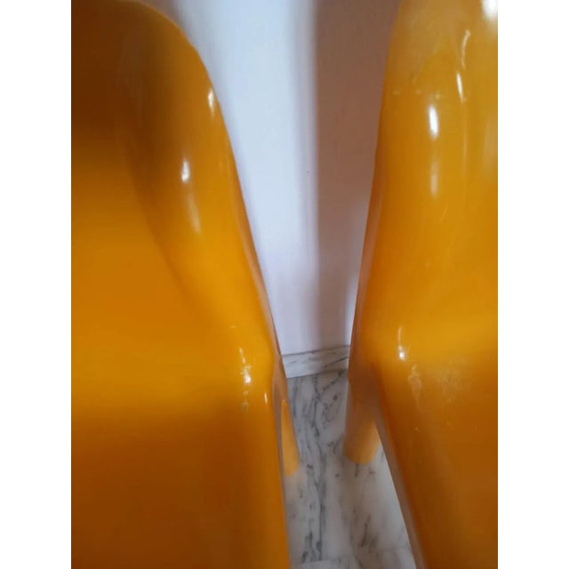 Yellow 4865 Chairs by Carlo Bartoli for Kartell, 1970s, Set of 2 For Sale - Image 17 of 18