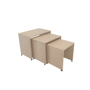 Italian Travertine Nesting Tables, 1980s, Set of 3