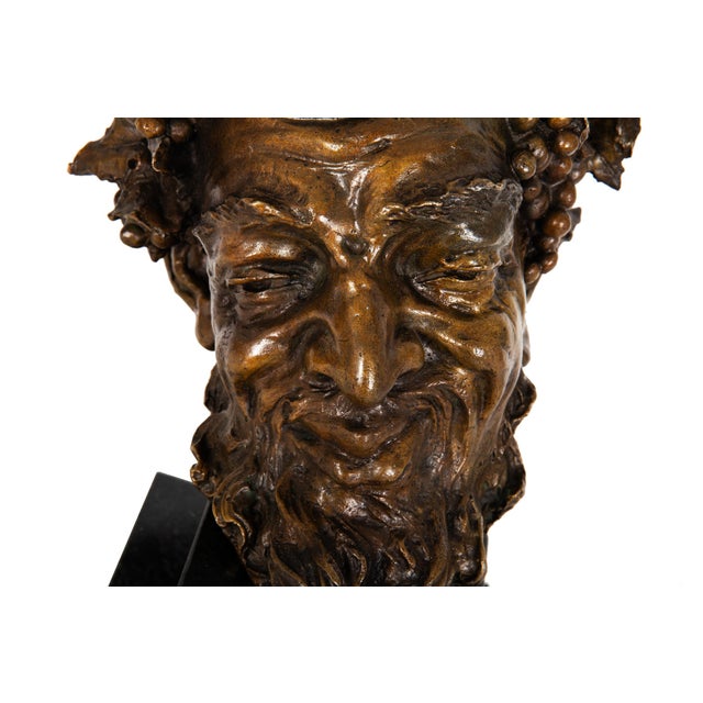 1910s Italian Realist Bronze Bust of a Satyr Faun Attributed to Vincenzo Gemito For Sale - Image 5 of 18