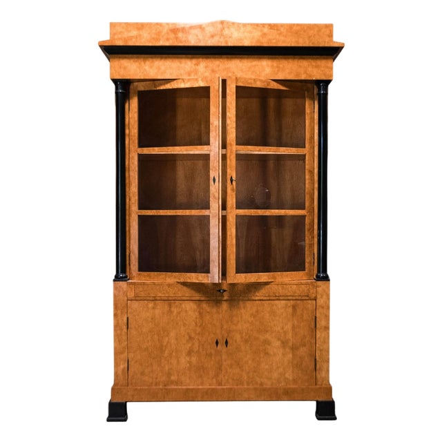 Biedermeier Style Fruitwood Vitrine, Early 19th-Century For Sale