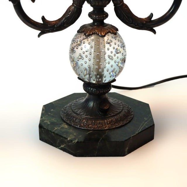 Arts & Crafts 1910s Rare Antique Pairpoint Arts & Crafts Reverse Painted Moonlit Bay Landscape Lamp For Sale - Image 3 of 14