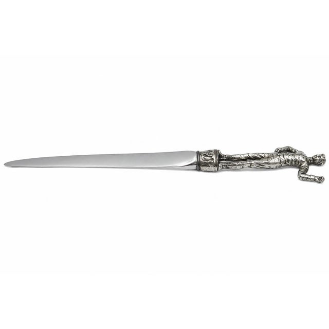 American Vintage the 21 Club Nyc Restaurant Letter Opener Equestrian Jockey For Sale - Image 3 of 8