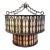 Late 20th Century Monumental Bespoke Hand-Forged Iron Gothic Chandelier With Mica Panels For Sale