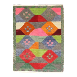 Late 20th Century Vintage Turkish Tulu 3'8'' X 4'8''