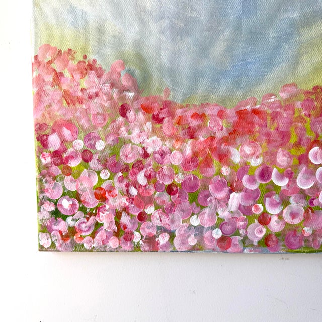 Late 20th Century Posy Floral Field Painting, Signed Jiorge For Sale - Image 4 of 5