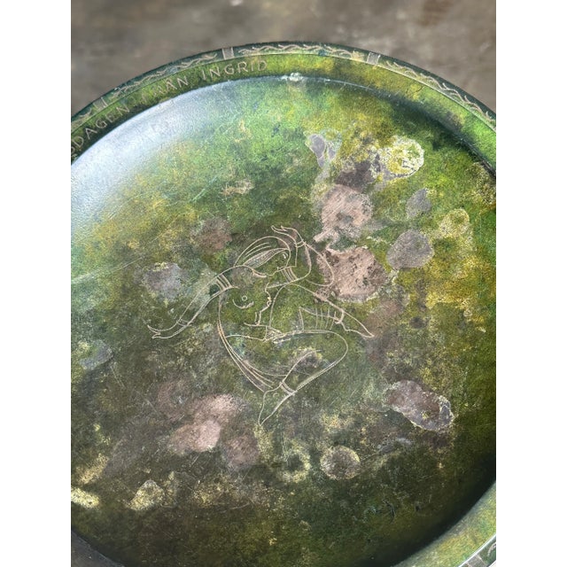Metal 1960s Modernist Bronze Low Bowl, Sweden For Sale - Image 7 of 9
