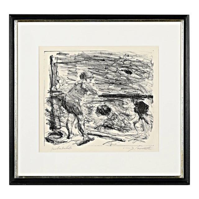 Lovis Corinth, Badeanstalt, 1920, Lithograph, Hand-Signed Test Print, Berlin For Sale